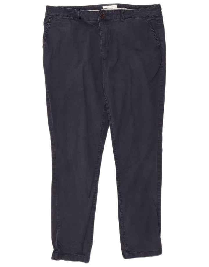 Мужские узкие брюки-чиносы White Stuff UK 14, большие W37 L28, темно-синие, хлопковые