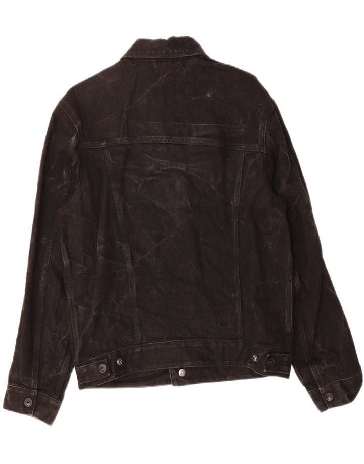 VOLCOM Womens Denim Jacket UK 14 Medium Black Tie Dye Cotton Vintage Volcom and Second-Hand Volcom from Messina Hembry 