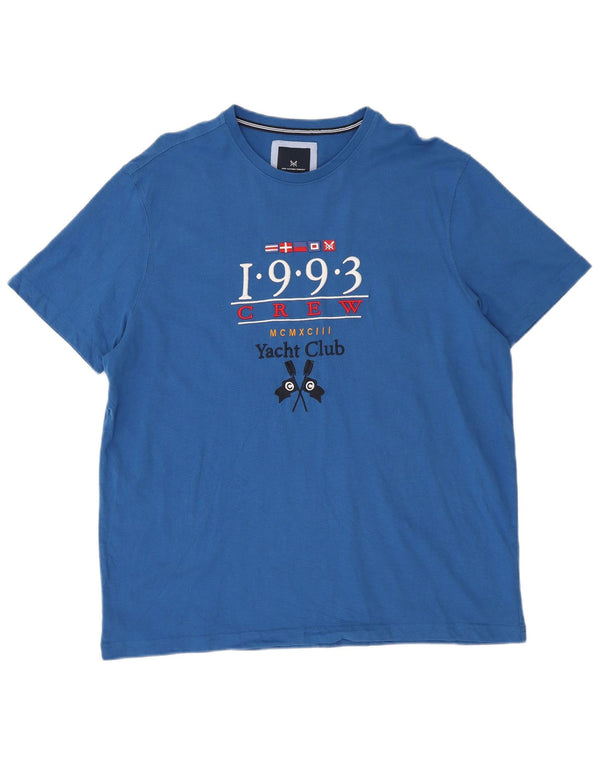 Crew Clothing Мужская футболка с рисунком Top XL Синий Хлопок