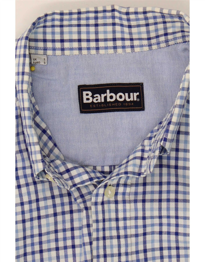 Мужская рубашка Barbour, маленькая синяя в клетку