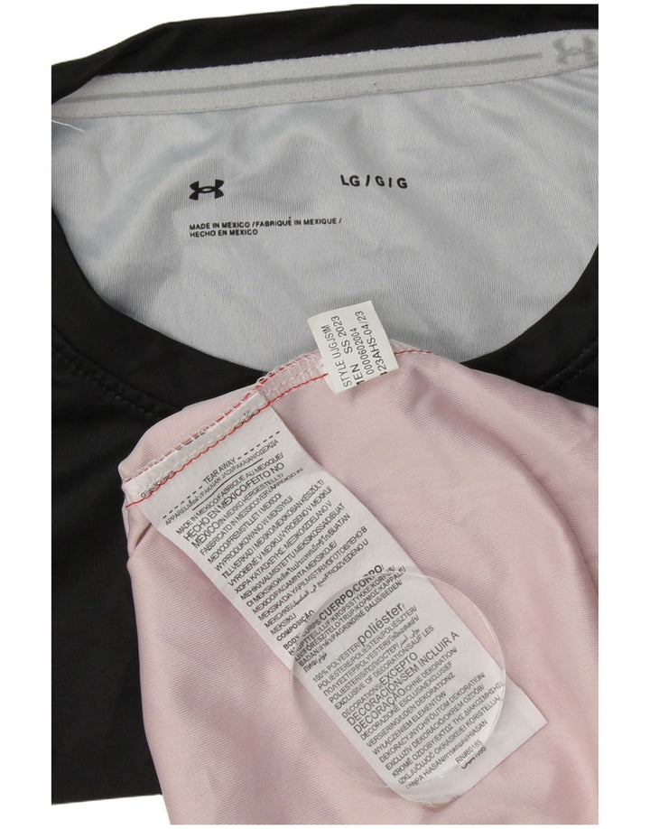 Мужская футболка с графическим рисунком UNDER ARMOR, большой красный полиэстер с цветными блоками