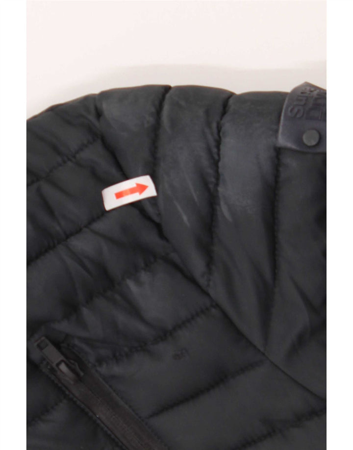 Мужская стеганая куртка Superdry UK 40, большая темно-синяя, полиэстер