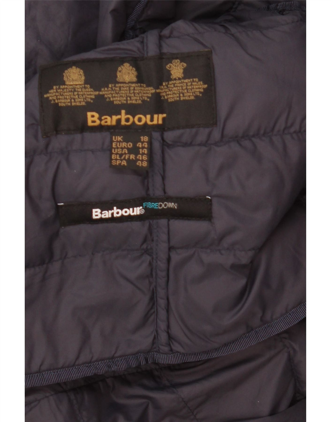 Женская утепленная куртка Barbour UK 18 XL Темно-синяя