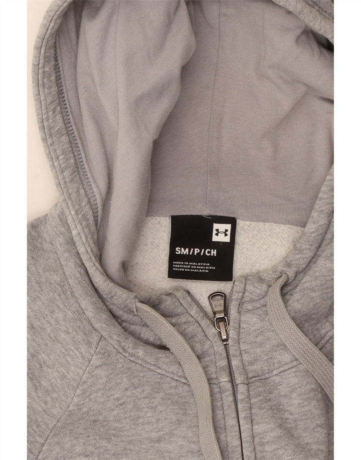 Мужской свитер с капюшоном на молнии UNDER ARMOR, маленький серый