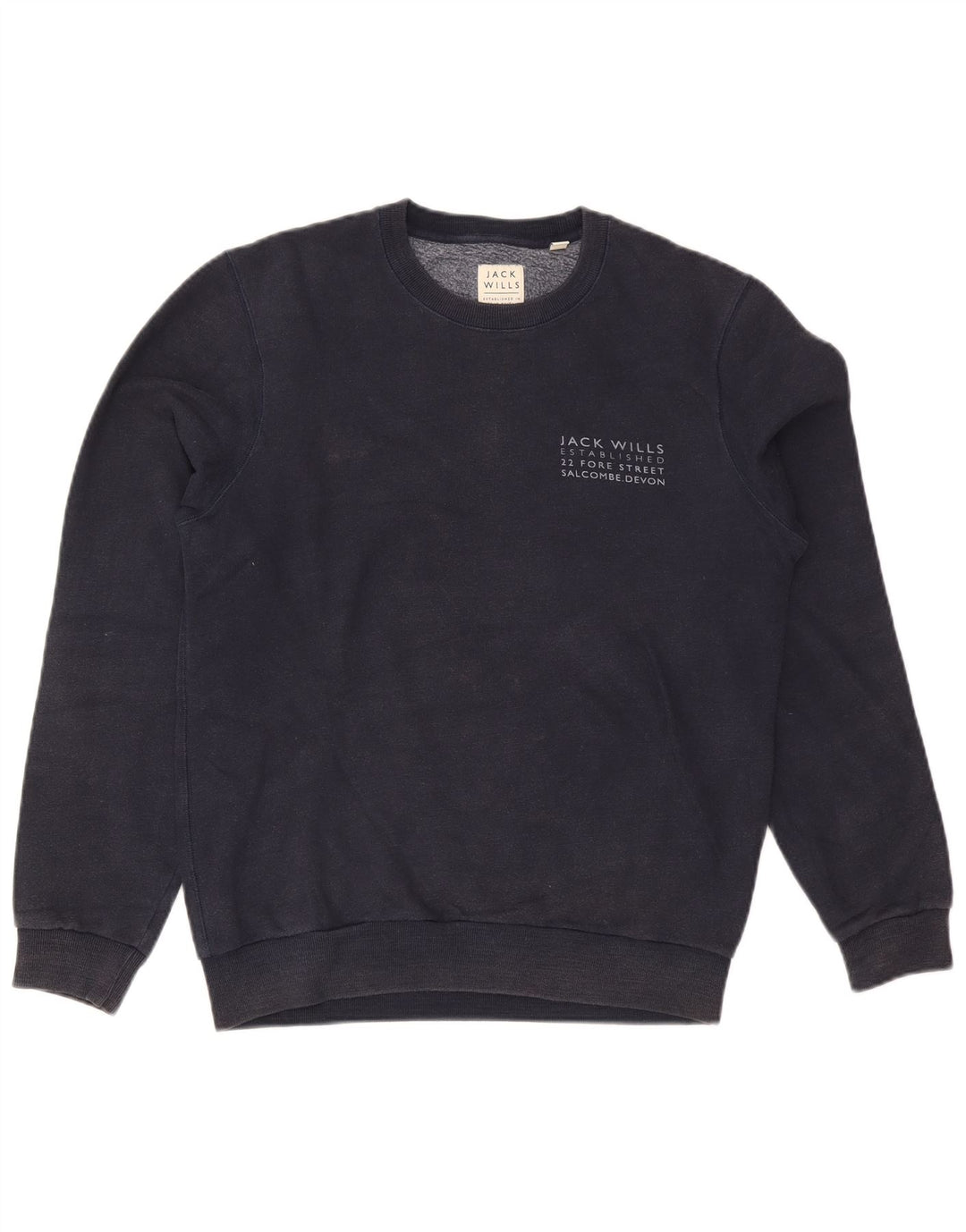Мужской свитшот с рисунком Jack Wills, средний темно-синий хлопковый джемпер