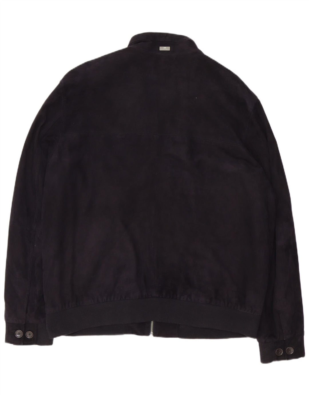 Мужская замшевая куртка-бомбер Christian Berg UK 46 3XL темно-синяя кожаная