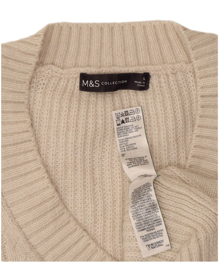 Женская майка без рукавов Marks & Spencer UK 16, большой белый полиэстер