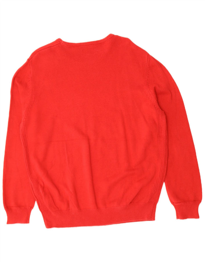 WRANGLER Mens Crew Neck Jumper Sweater 2XL Red Cotton