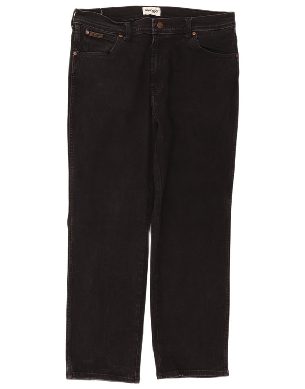 Мужские прямые джинсы WRANGLER Texas W38 L30, черный хлопок