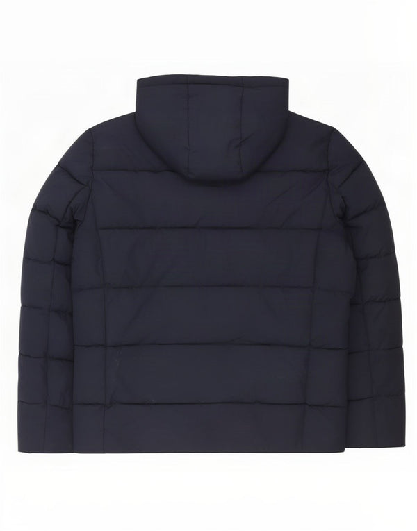 Мужская утепленная куртка с капюшоном Superdry UK 38, средний темно-синий, полиэстер
