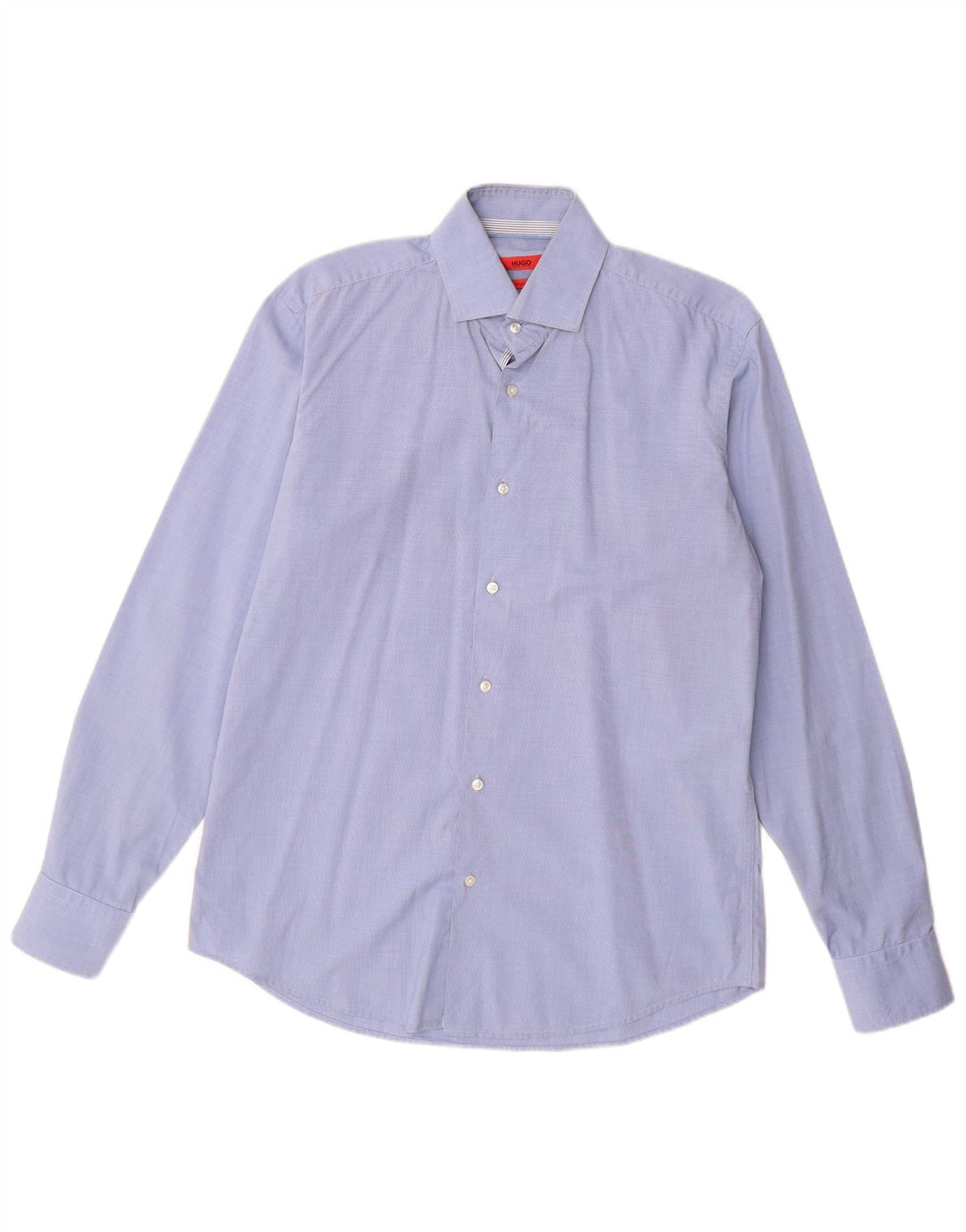 Мужская рубашка обычного кроя Hugo Boss, размер 39 15 1/2, средний синий хлопок