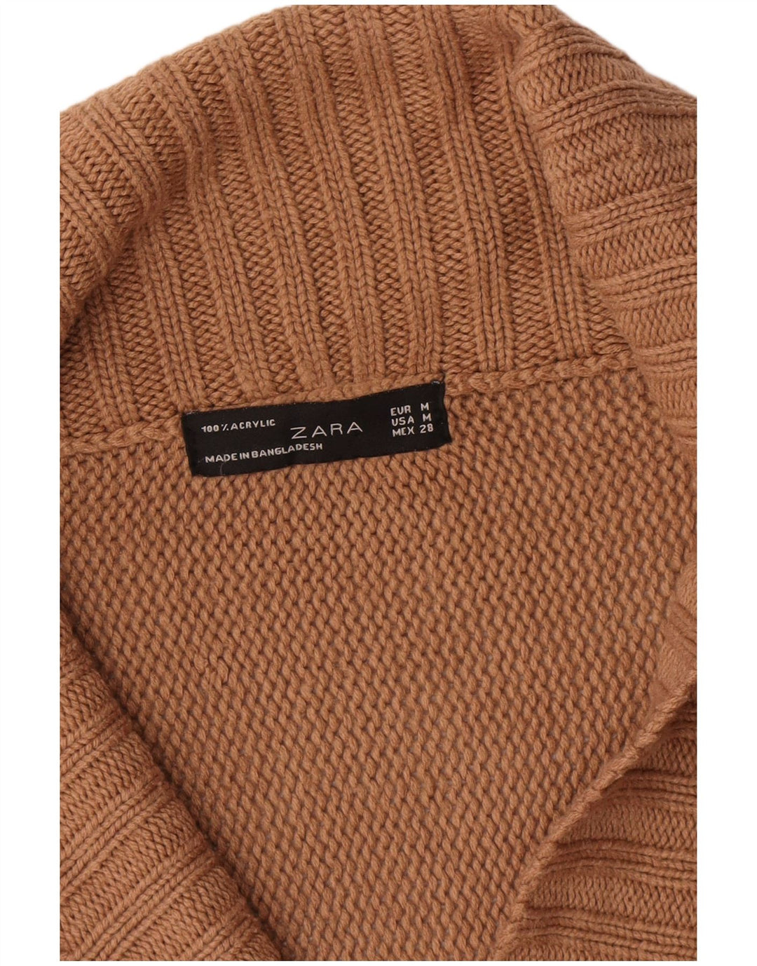 Женский кардиган Zara UK 14, средний коричневый цвет
