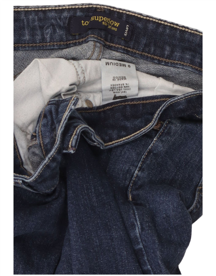 Женские джинсы Levi's 524 Super Low Skinny US 9 Medium W32 L31 Синий хлопок