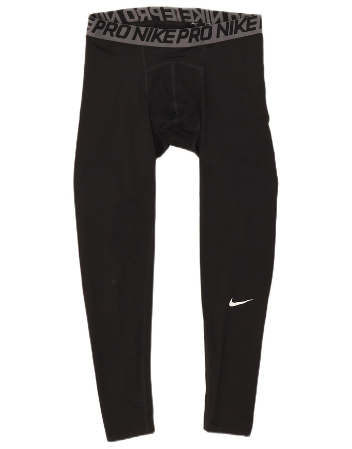 Мужские леггинсы с рисунком Nike Dri Fit, большие черные