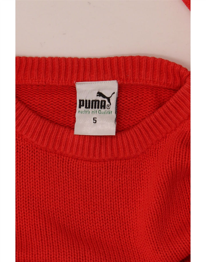 Мужской джемпер с круглым вырезом Puma, маленький красный хлопковый свитер
