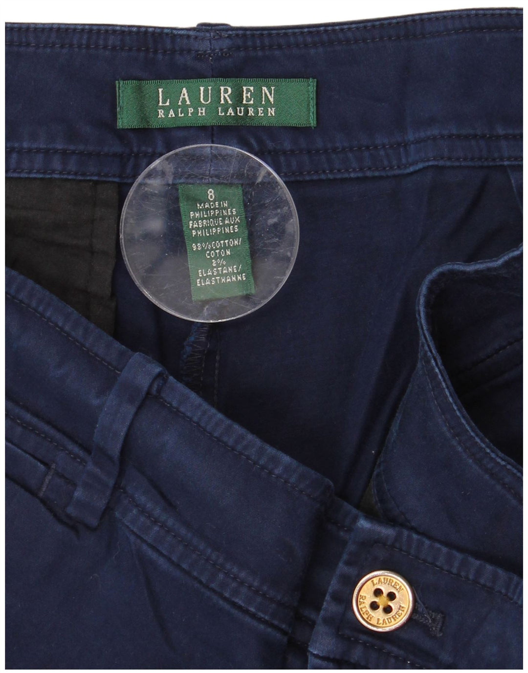 Женские шорты чинос Ralph Lauren US 8 Medium W32 Темно-синие хлопковые