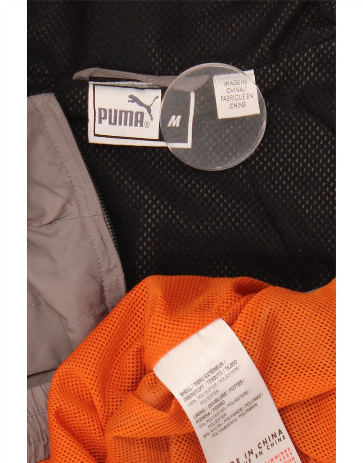 Мужская куртка-бомбер Puma UK 38, средний серый полиэстер с цветными блоками