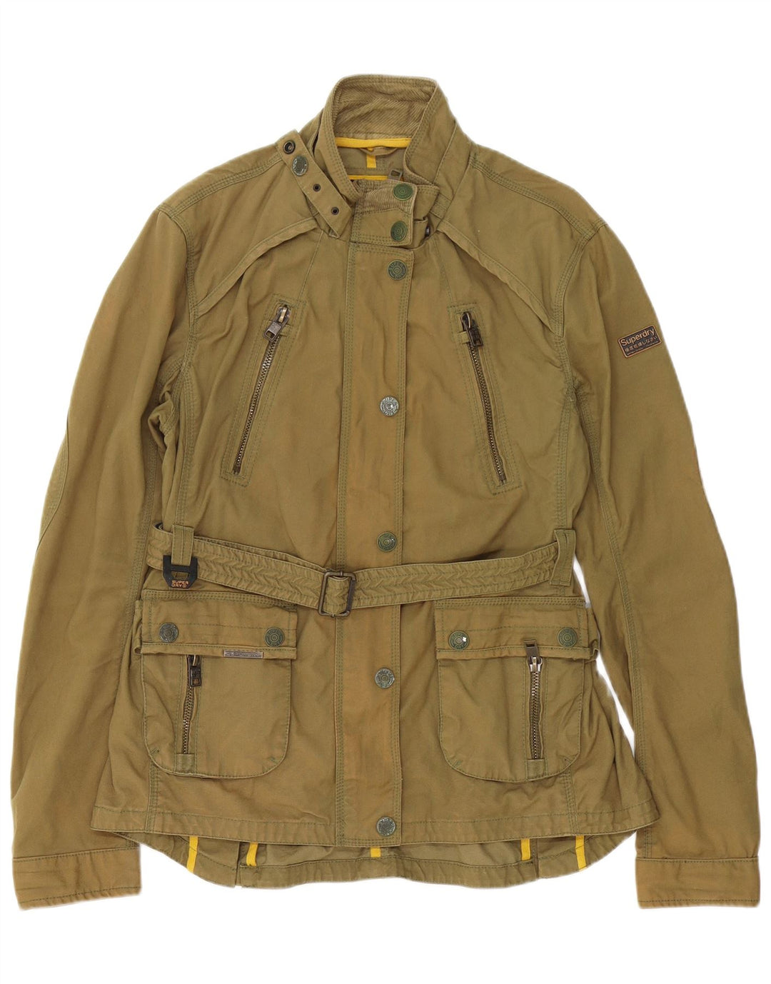 Женская куртка Superdry UK 18 XL, хлопок цвета хаки