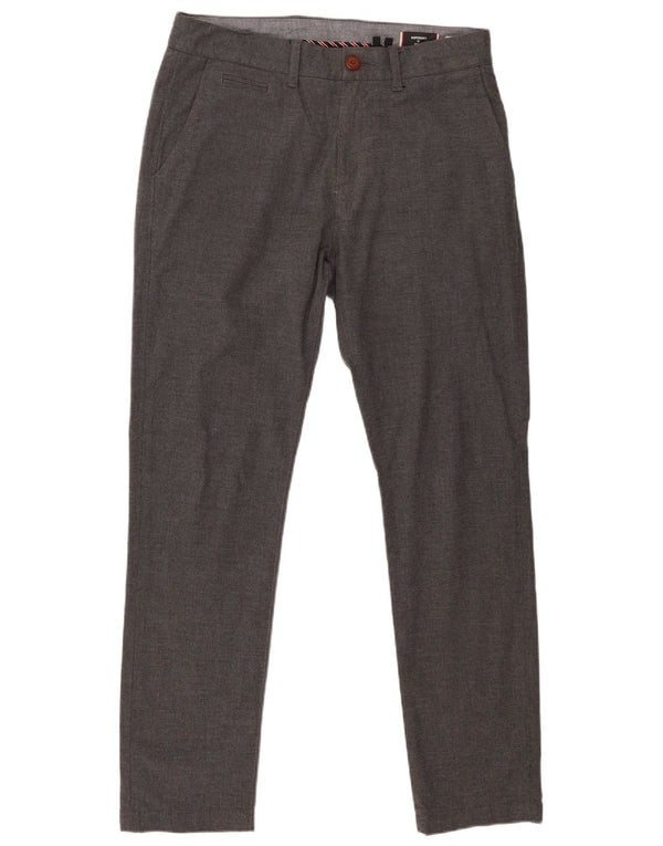 Мужские узкие брюки-чиносы Superdry W32 L29, серые, хлопковые