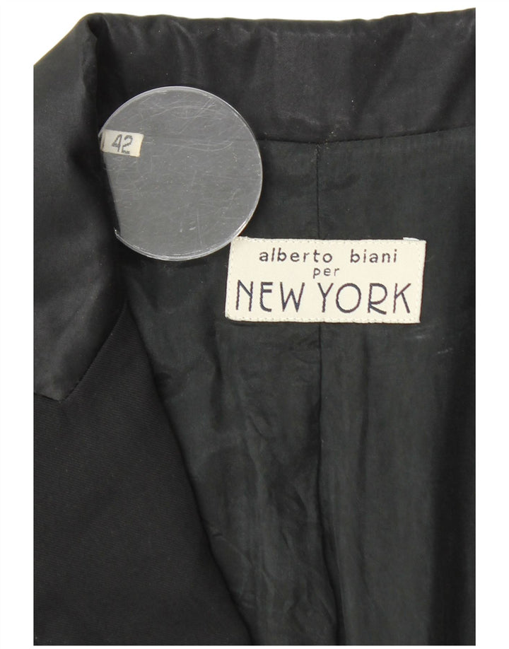 Alberto Biani Женский пиджак на 1 пуговице IT 42 Средний черный