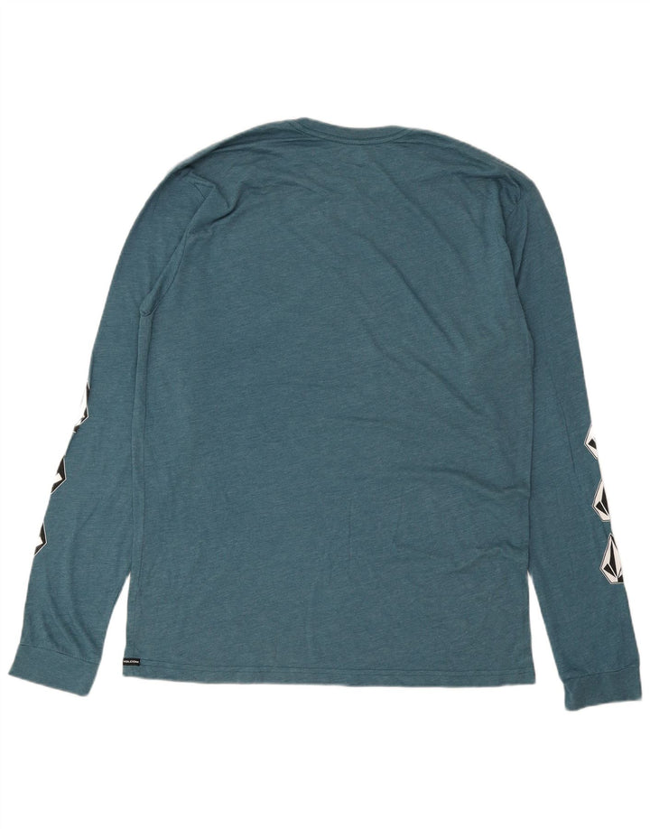 Volcom Мужской топ с графическим рисунком современного кроя с длинным рукавом XL, синий хлопок