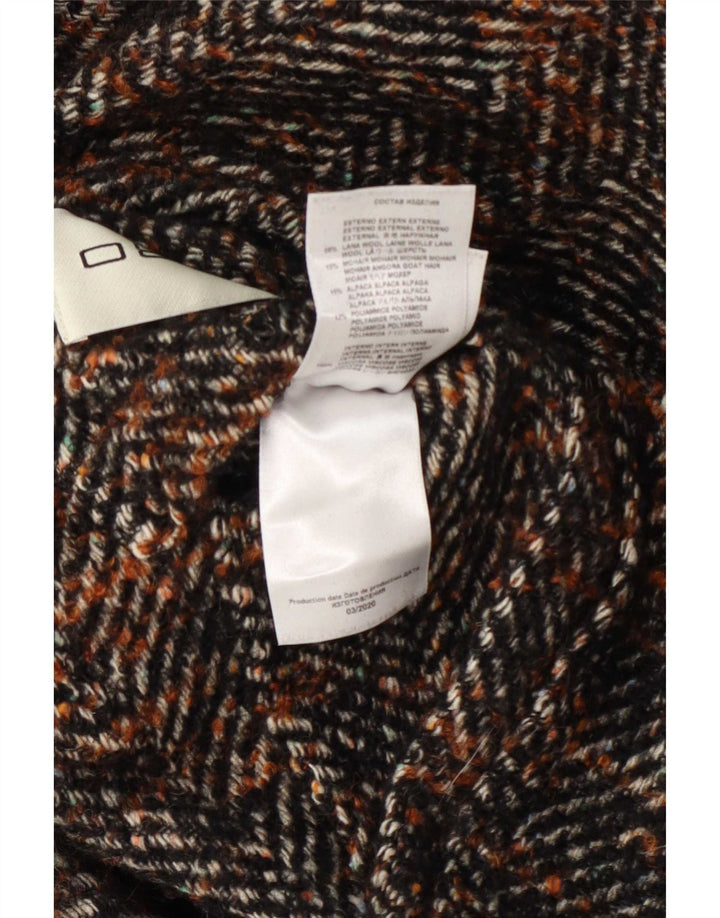 Мужское пальто Etro IT 52 XL коричневое, шерсть классическое с узором «елочка»