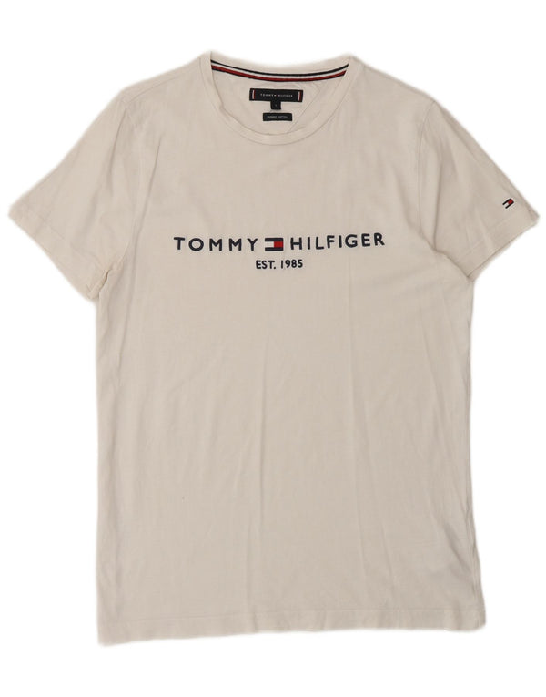 TOMMY HILFIGER Мужская футболка с рисунком, маленький белый хлопок