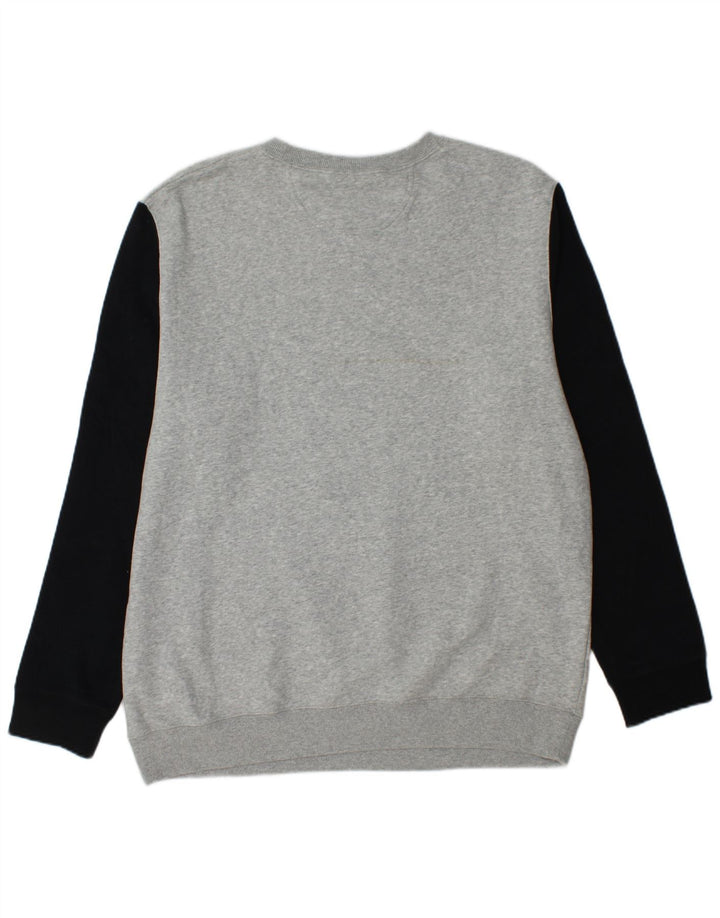 Мужской свитшот с рисунком CONVERSE, XL, серый, хлопок с цветными блоками