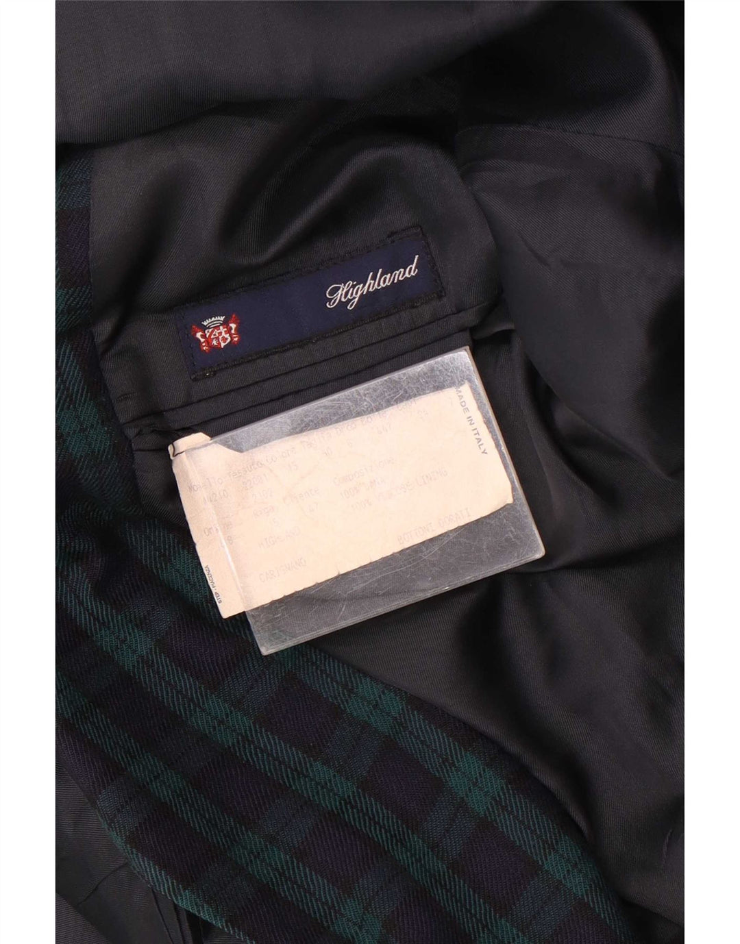 Мужской пиджак Highland на 2 пуговицах IT 50, шерстяной в большую зеленую клетку