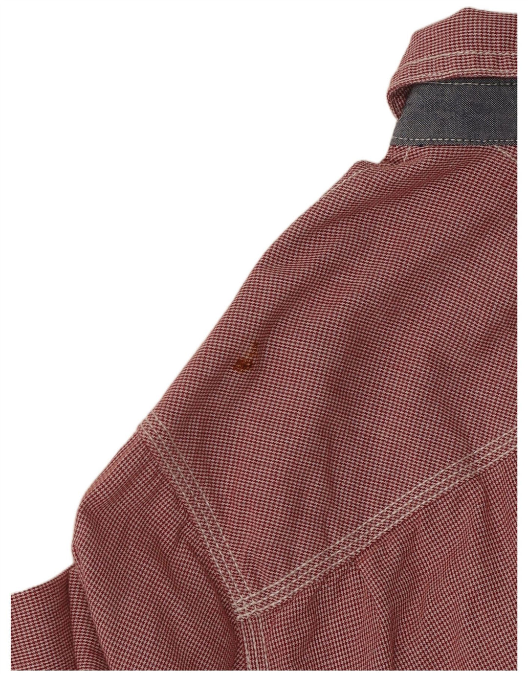 Мужская рубашка Tommy Hilfiger среднего красного цвета из хлопка с узором «гусиные лапки»