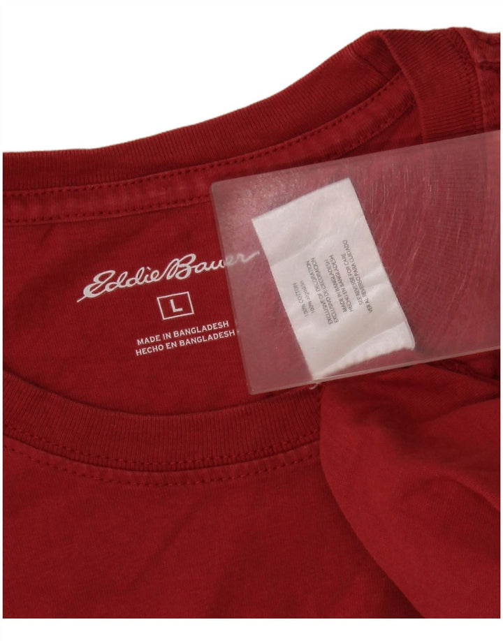 Мужская футболка Eddie Bauer, большой красный хлопок