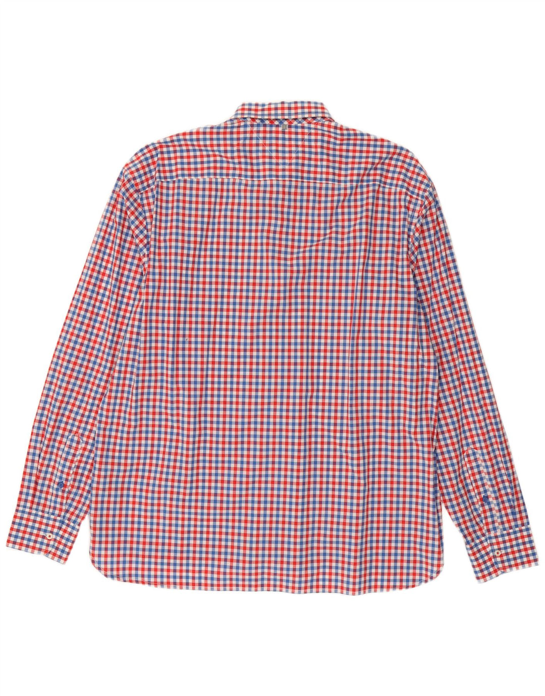 Tommy Hilfiger Мужская рубашка индивидуального кроя 2XL Красный клетчатый хлопок