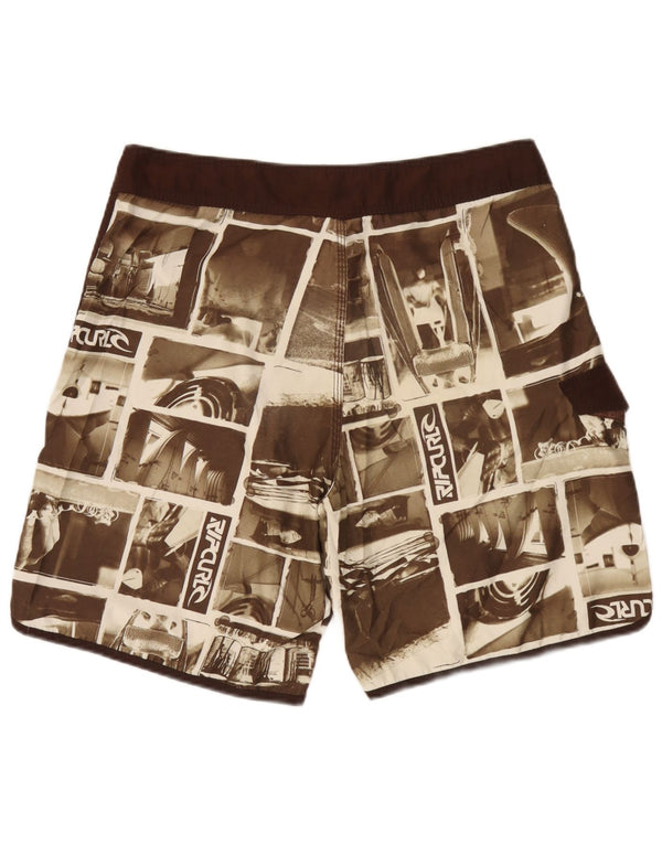 Rip Curl Mens Graphic Swimming Shorts XL Brown Patchwork