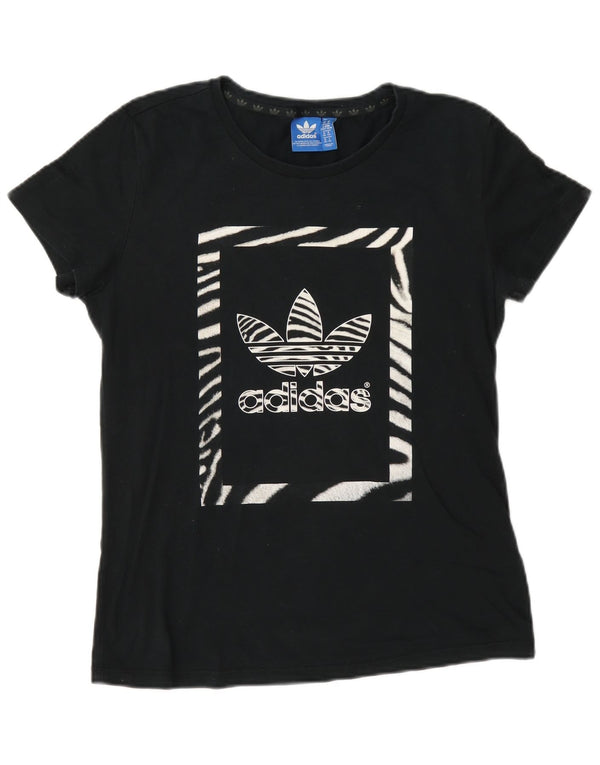 Женская футболка с рисунком Adidas Top UK 14, средний темно-синий, хлопок