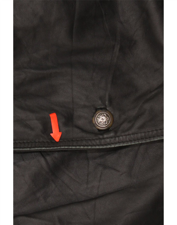 Мужской пиджак Bizzarro на 3 пуговицах IT 54 2XL, черный кожаный