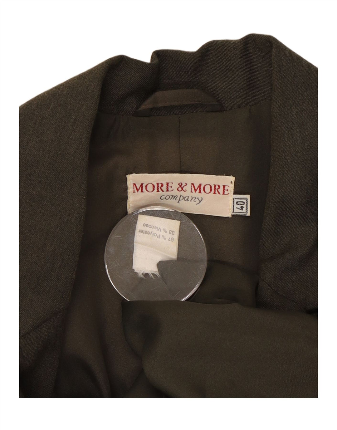 Женский пиджак на 4 пуговицах MORE & MORE EU 40, средний цвет хаки, полиэстер
