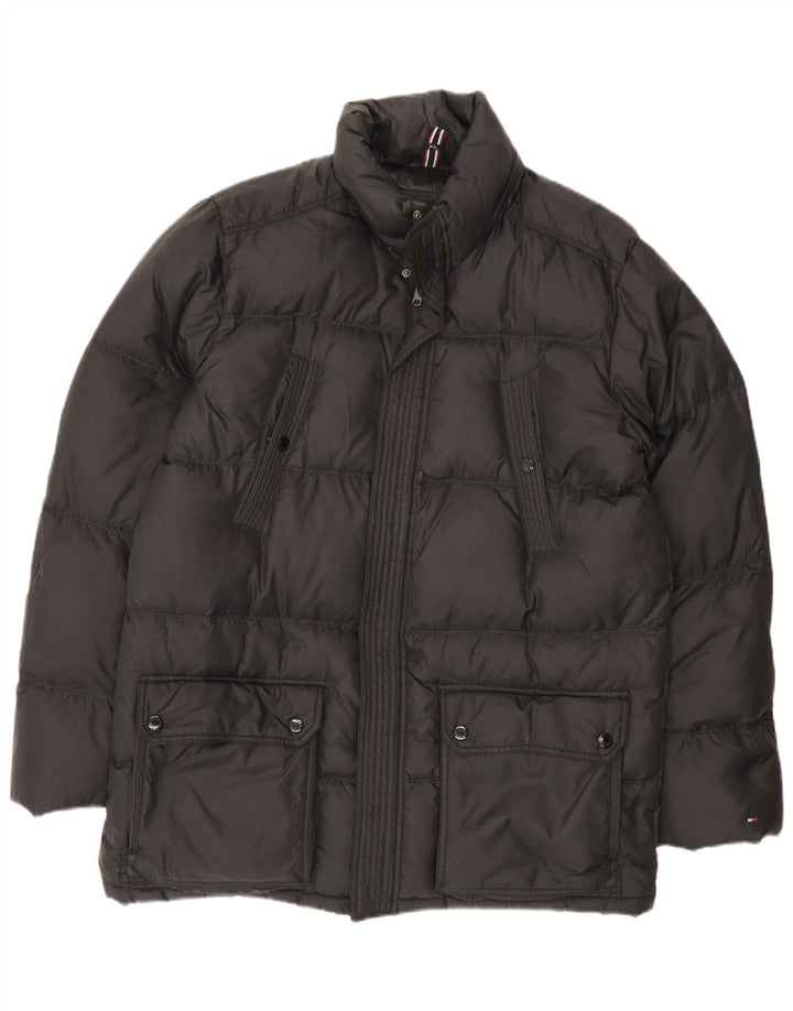 Мужская стеганая куртка Tommy Hilfiger UK 42 XL, черный нейлон