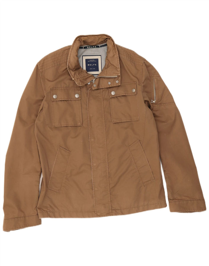Мужская куртка Belfe UK 42 XL, бежевый хлопок