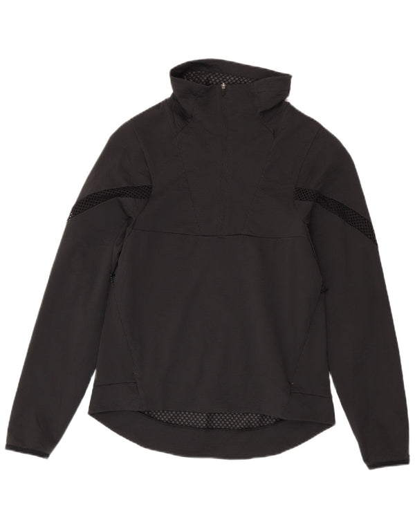 Nike Mens Dri Fit Zip Neck Pullover Tracksuit Top Small Black Polyester