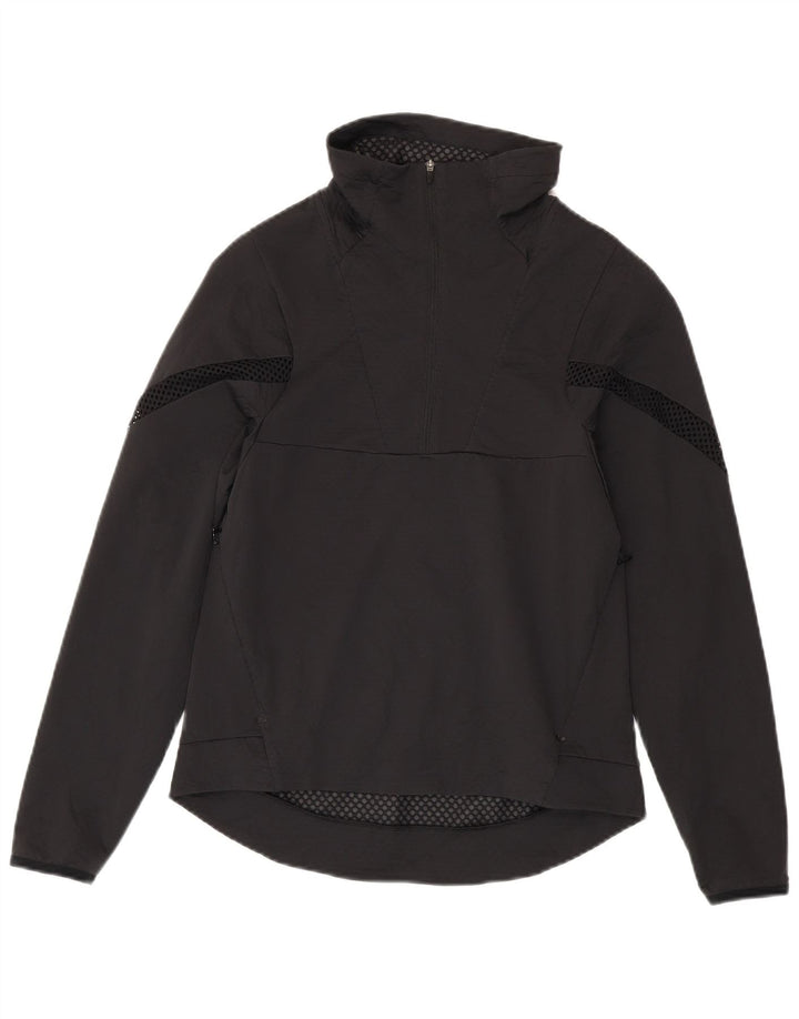 Мужской пуловер с воротником на молнии Nike Dri Fit, маленький черный полиэстер