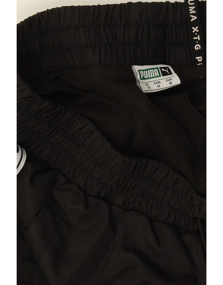 Мужские спортивные брюки с графическим рисунком Puma, джоггеры, средние, черные, с цветными блоками