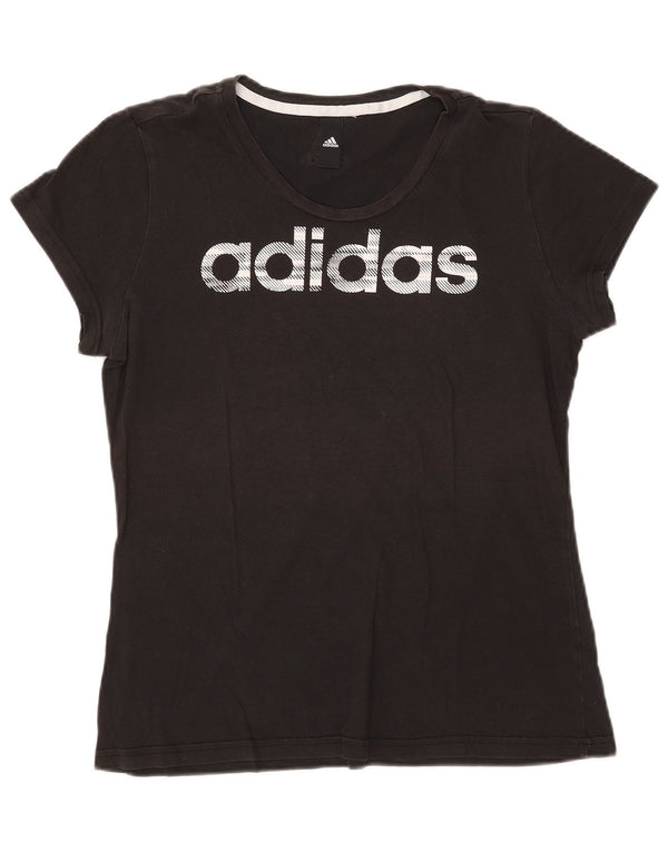 Женская футболка с рисунком Adidas Top UK 12, средний черный