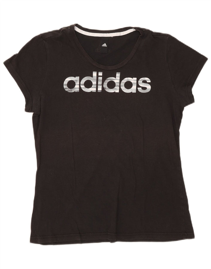 Женская футболка с рисунком Adidas Top UK 12, средний черный