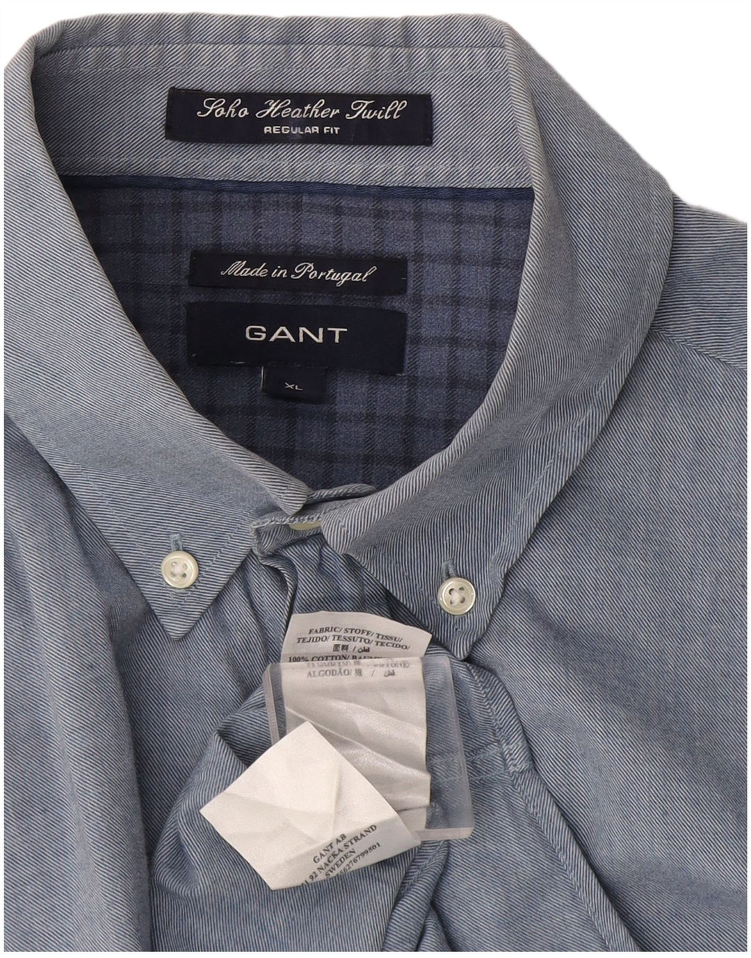 Мужская рубашка стандартного кроя Gant Soho XL, синяя, хлопок