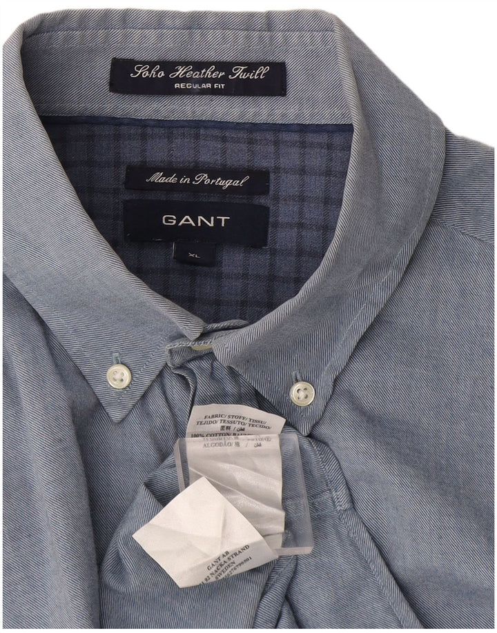 Мужская рубашка стандартного кроя Gant Soho XL, синяя, хлопок