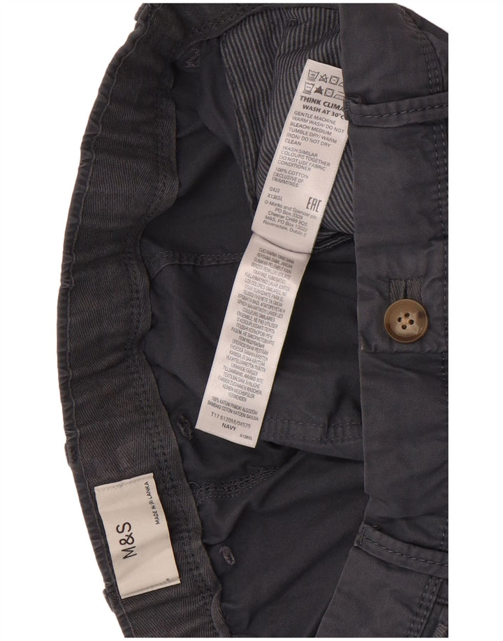 Мужские шорты-чиносы Marks & Spencer W36, большие, темно-синие, хлопковые