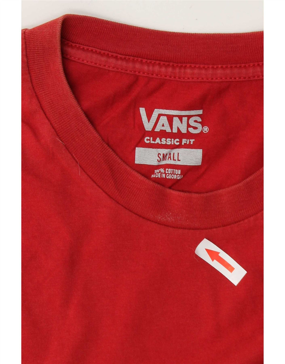 Мужская футболка классического кроя Vans, маленький красный хлопковый топ