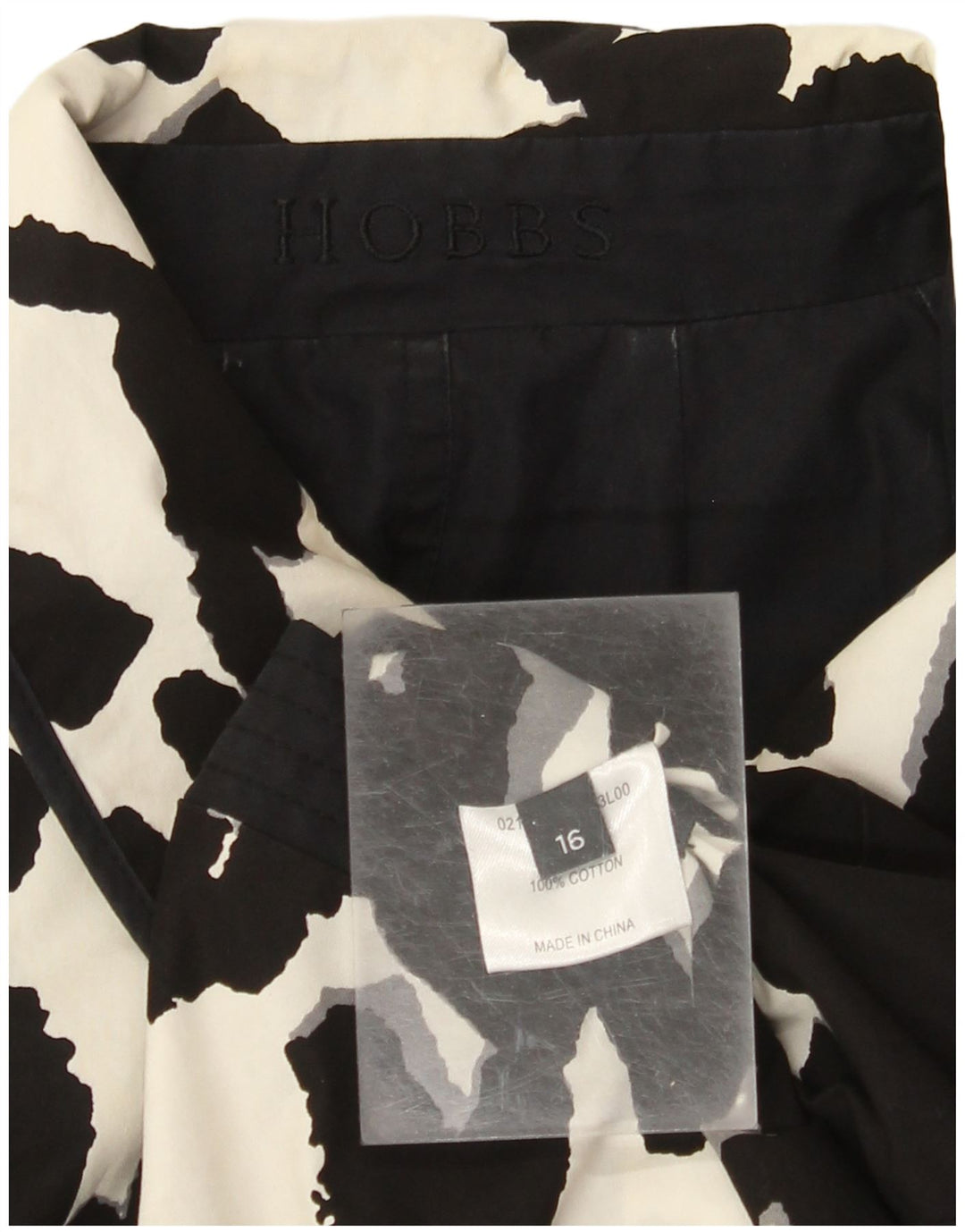 HOBBS Женское двустороннее пальто с абстрактным узором UK 16, большое черное