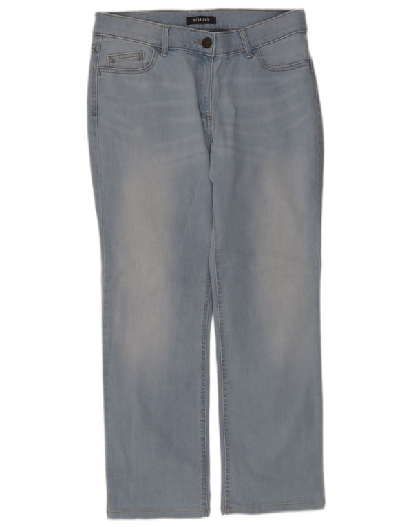 Женские прямые джинсы Marks & Spencer UK 14, средние W32 L27, синие, хлопок