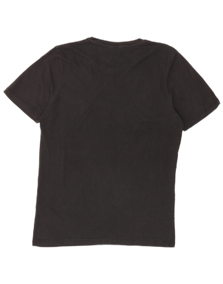 Мужская футболка с рисунком JACK & JONES, топ среднего размера, черный хлопок